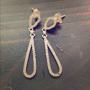 Pave diamond earrings